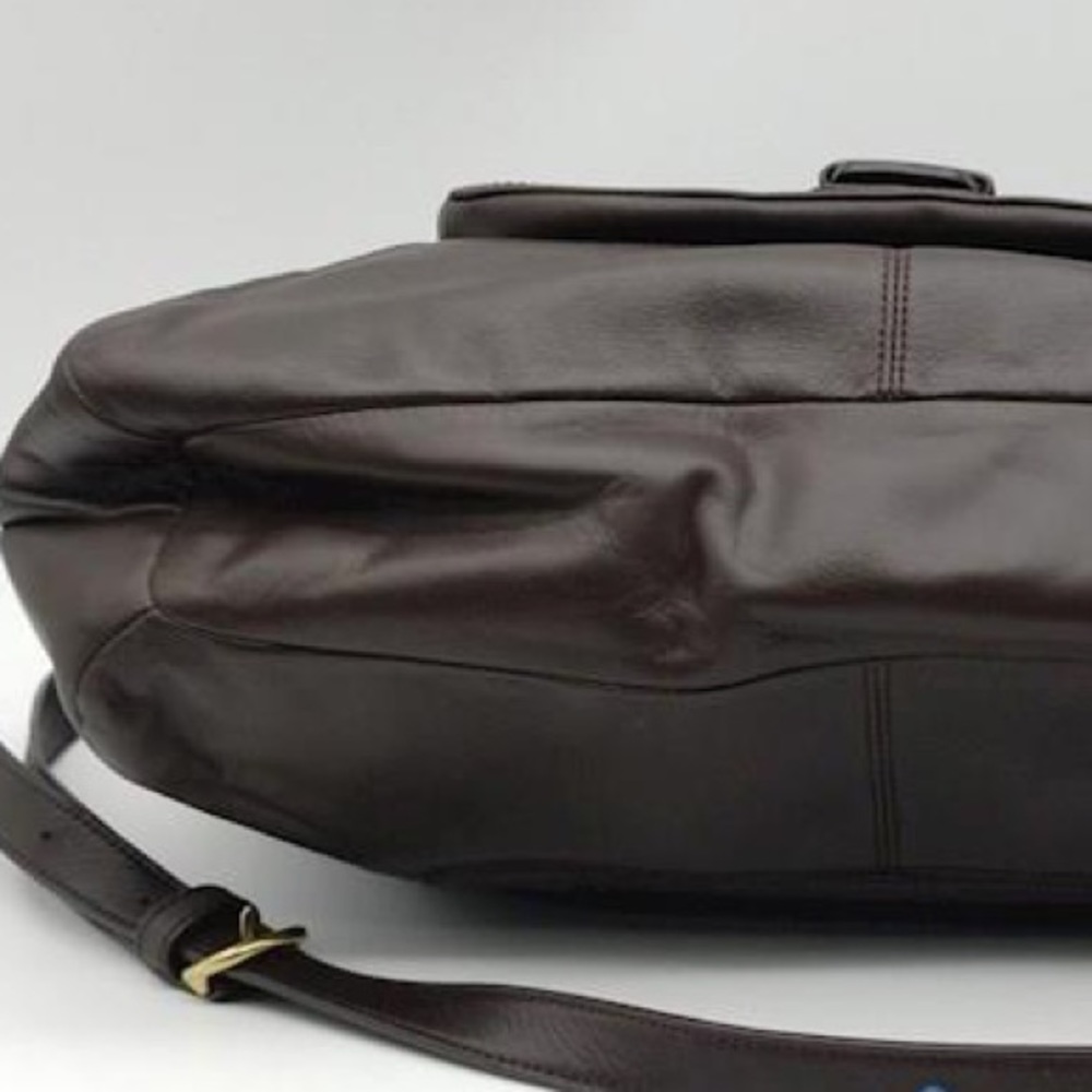 Coach Campbell Leather Izzy Satchel In Brass Mahogany - Picture 4 of 6